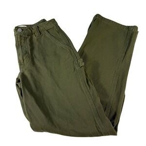 Aritzia TNA Cargo Carpenter Pants Olive Green Women  2 Utility Workwear Gorpcore